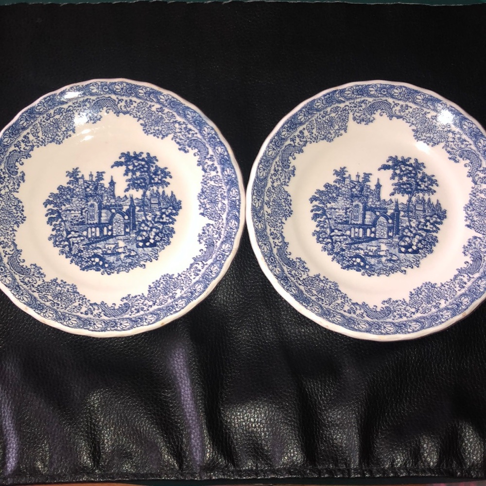 1871 Vintage Italian Country Castle Salad size plates